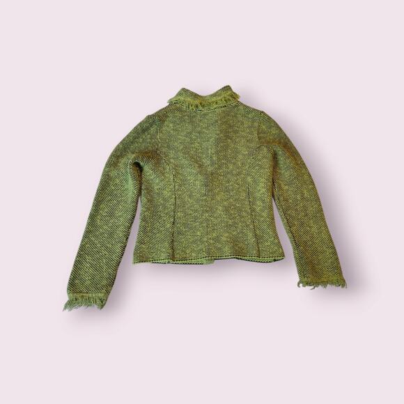 Willow Women's Green‎ Cotton Blend Weave Jacket Sz Small - Picture 2 of 8